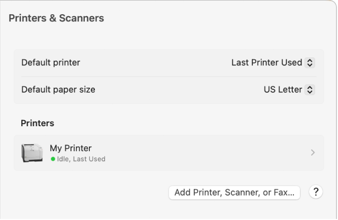 add printer to mac